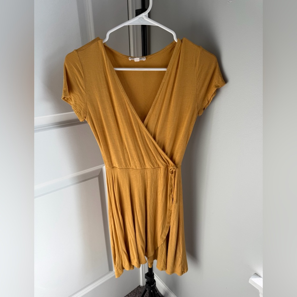 Rolla Coster Mustard Wrap Midi Dress
